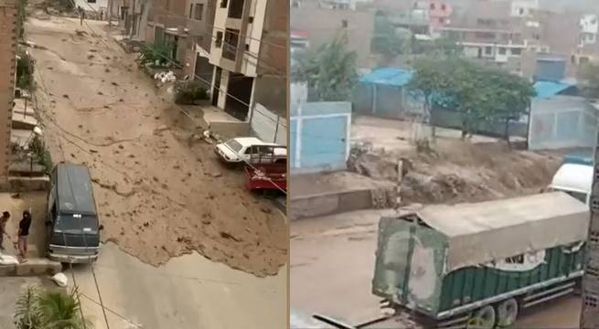 Chaclacayo: nuevo huaico arrasó colegio y llegó a viviendas