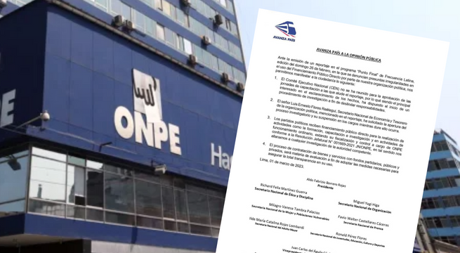 Avanza País comunicó que su secretario general fue suspendido por reportaje de Punto Final
