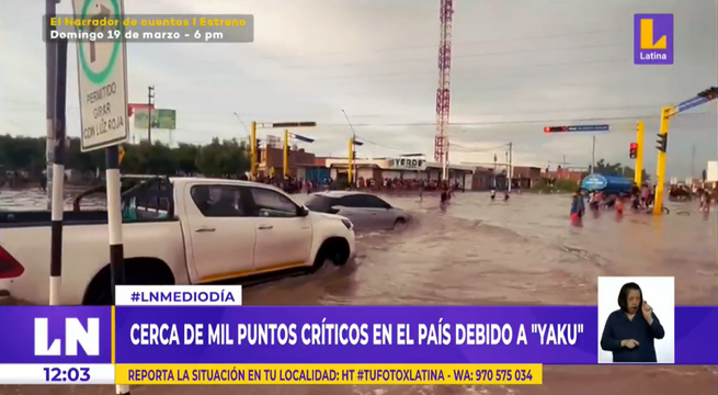 Ciclón Yaku: existen casi 1000 puntos críticos a nivel nacional