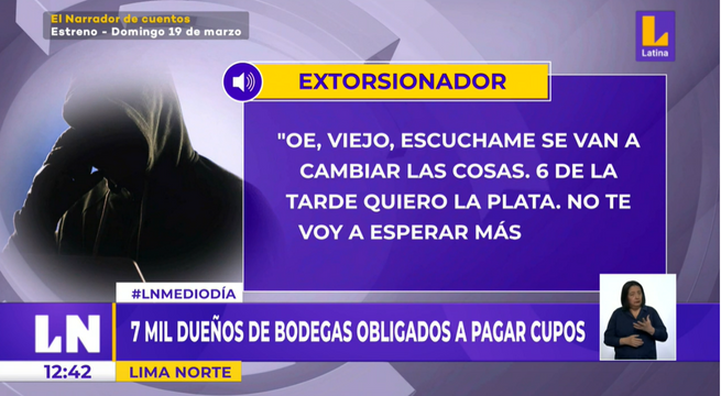 Más de siete mil bodegas están siendo víctimas de extorsión en Lima norte