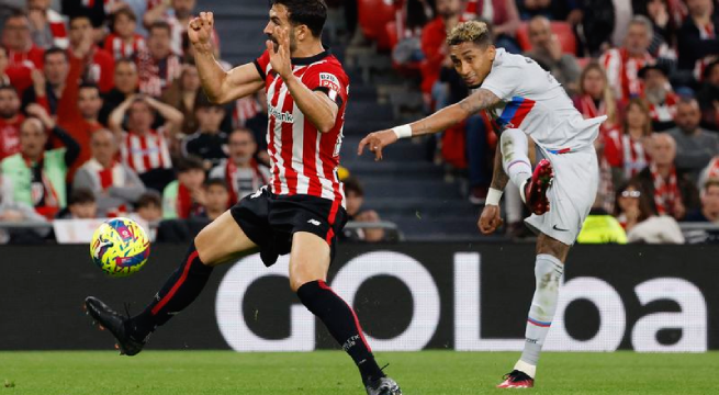 Raphinha sella una segunda victoria seguida para el Barcelona con un gol en Bilbao