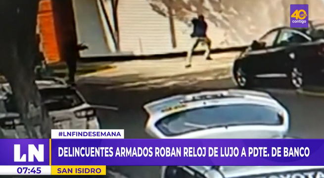 San Isidro: delincuentes armados roban reloj a presidente del Banco Santander