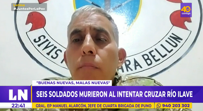 General del Ejército sobre muerte de soldados: 