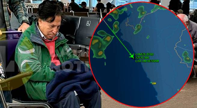 Expresidente Alejandro Toledo ya sobrevuela territorio peruano