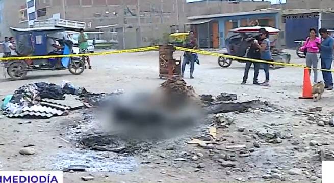 Buscan identificar cuerpo calcinado en el Callao