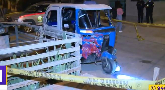 Policía abate a ladrón de celulares que escapaba en mototaxi 