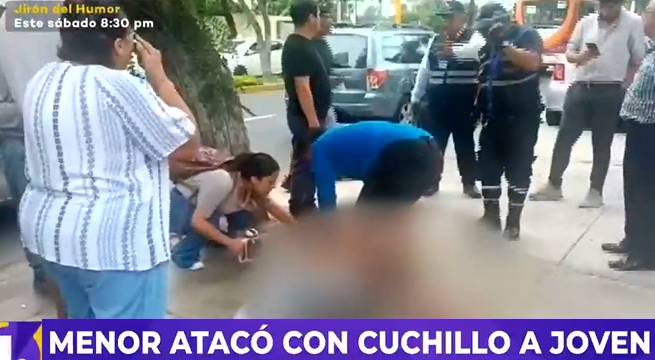 Menor atacó con cuchillo a joven en Jesús María