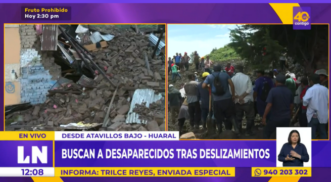 Deslizamiento en Huaral: comuneros mueven escombros sin maquinaria para buscar a desaparecidos