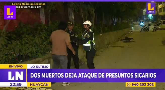 Huaycán: presuntos sicarios asesinaron a una persona y dejan a otra herida