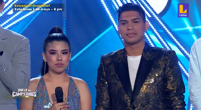 Thony Valencia y Yadira Sosa se presentaron en la noche de Duelo de Campeones