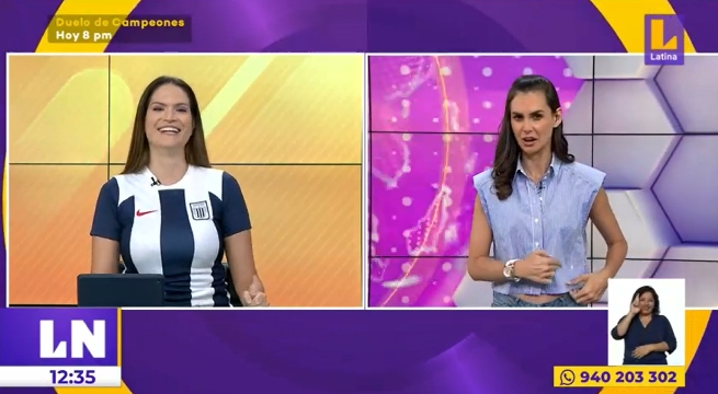 Lorena Álvarez se pone la blanquiazul en el noticiero