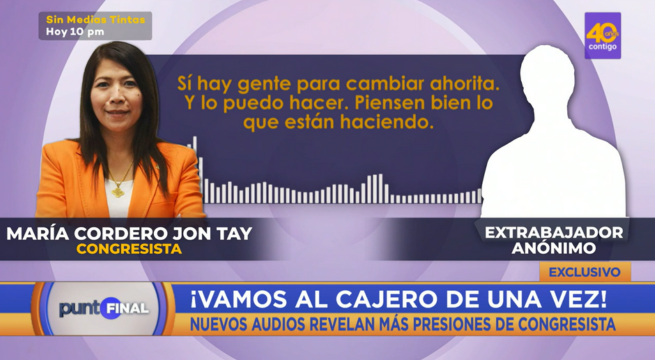 María Cordero Jon Tay en nuevos audios: 