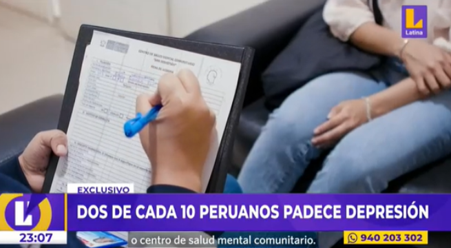 Dos de cada 10 peruanos padecen depresión: más de 223 mil casos en el país solo en 2022