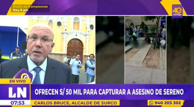 Surco: ofrecen 50 mil soles por información que ayude en la captura de asesino de sereno