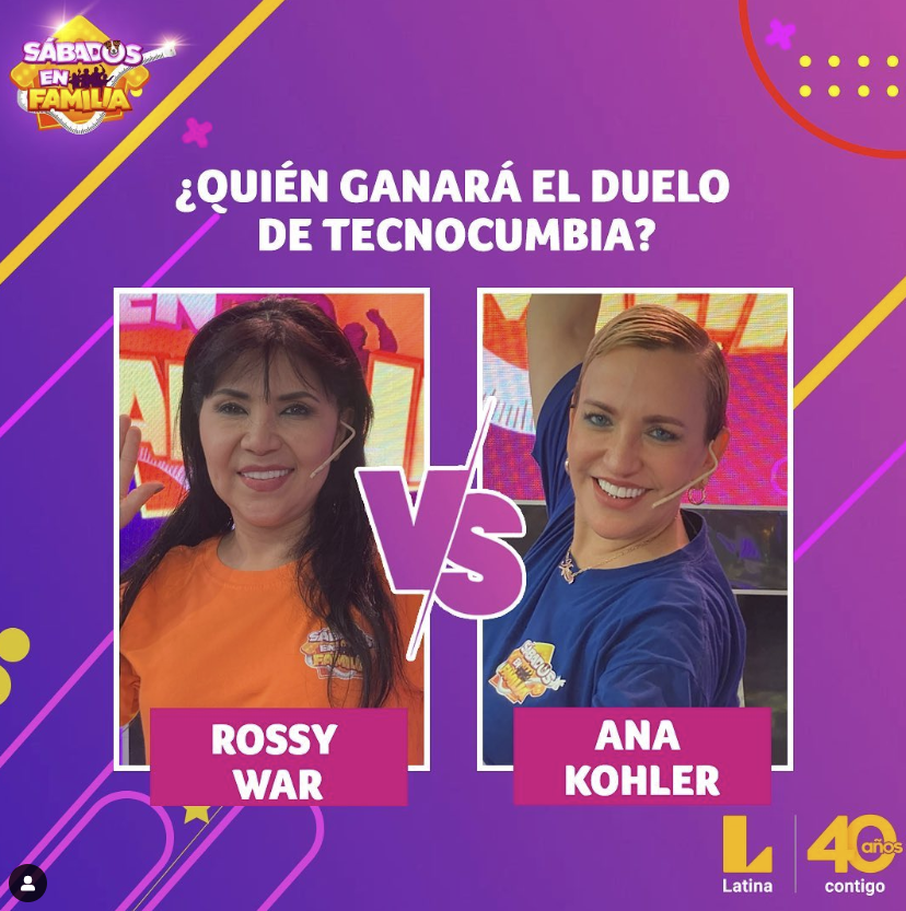 Ana Kohler y Rossy War este sábado en Sábados en Familia por Latina.