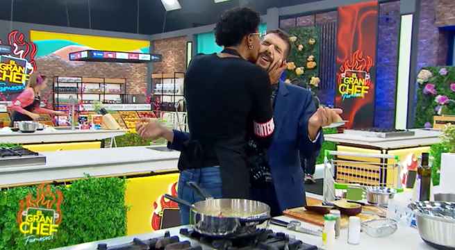 Nació el amor entre Leyla Chihuán y José Peláez: el beso más tierno de El Gran Chef Famosos