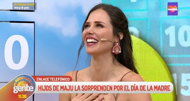Maju Mantilla recibió una emotiva sorpresa de sus hijos en ‘Arriba Mi Gente’