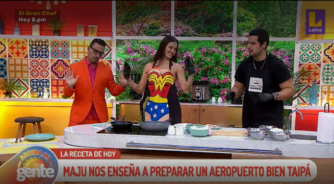 Maju Mantilla preparó un delicioso “Aeropuerto Taipá” en Arriba Mi Gente