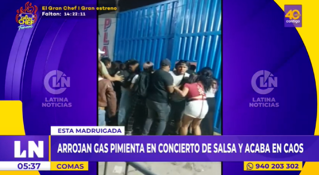 Comas: arrojan gas pimienta en concierto de salsa y acaba en caos