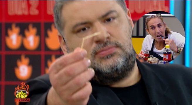 “Primero un plástico y ahora”: Javier Masías renegó al volver a hallar algo en plato de Natalia Málaga en El Gran Chef Famosos