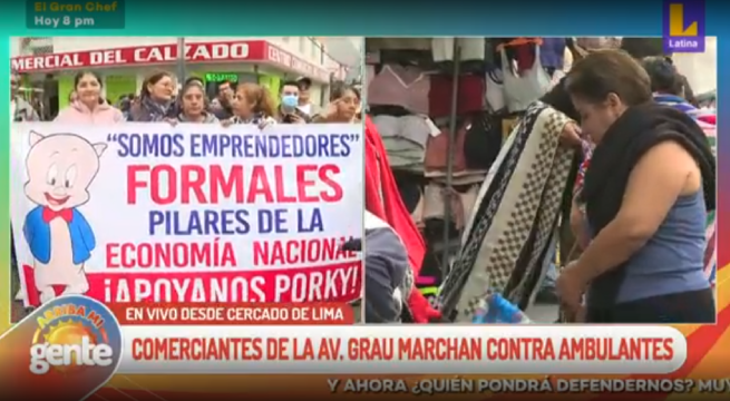 Arriba Mi Gente: Comerciantes formales de la Av.Grau protestan contra ambulantes de Mesa Redonda
