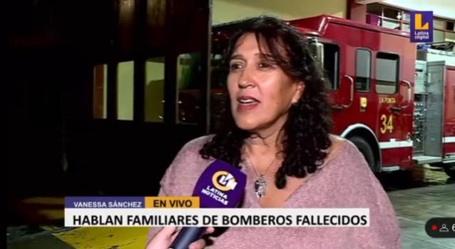 Familiares de bomberos fallecidos en Jorge Chávez: 