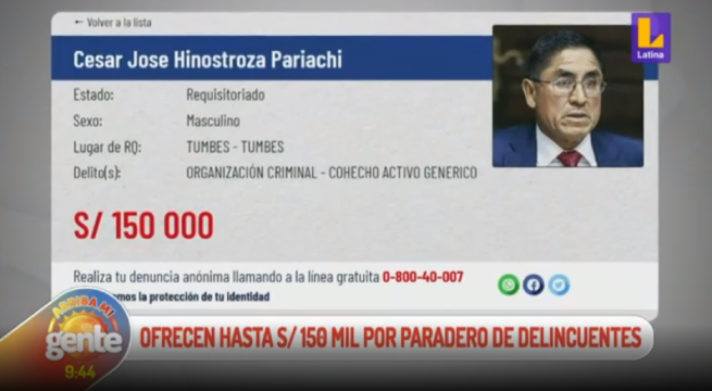 Se ofrece hasta 150 mil soles por información de sus paraderos: Conoce a los más buscados por la PNP