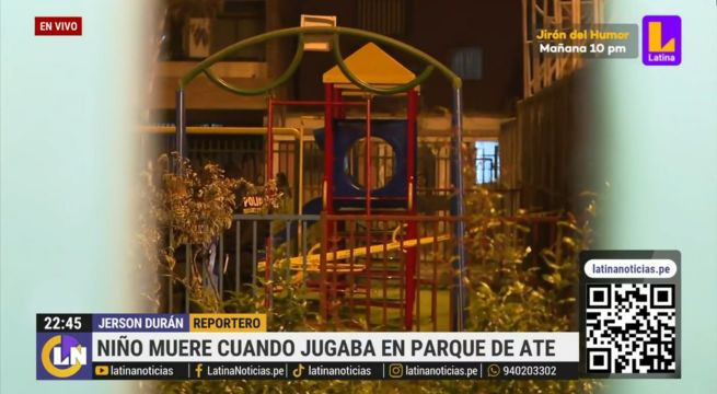 Ate: niño pierde la vida tras caer de un columpio