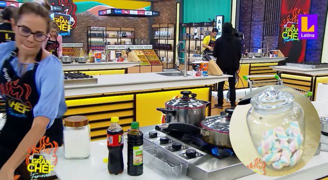 Con esos marshmallows no: Karina Calmet usó dulces para acompañar chancho a la Big Cola en El Gran Chef Famosos