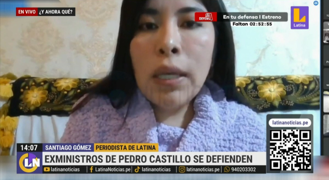 Betssy Chávez pide que le reduzcan caución de S/100.000: 