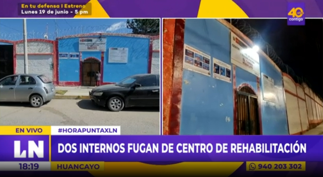 Dos internos de Centro de Rehabilitación en Huancayo fugan de las instalaciones
