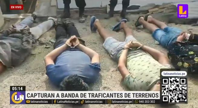 Capturan a delincuentes que estarían vinculados al tráfico de terrenos