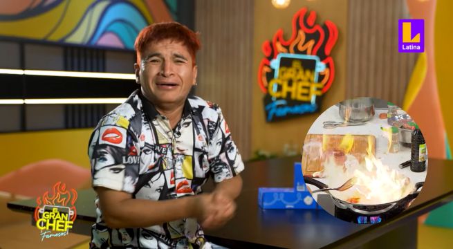 Por poco incendia El Gran Chef Famosos: Miguel Vergara en llanto tras jugar con carne en El Gran Chef Famosos