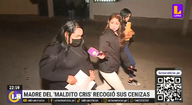 Madre del 'Maldito Cris' recogió las cenizas de su hijo de camposanto en Lurín