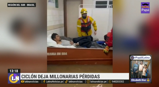 Intenso ciclón deja desaparecidos y millonarias pérdidas en Brasil