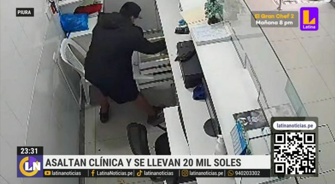 Roban 20 mil soles a clínica ubicada a tres cuadras de municipalidad