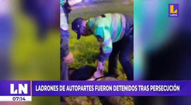 San Borja: capturan a delincuentes de autopartes tras intensa persecusión