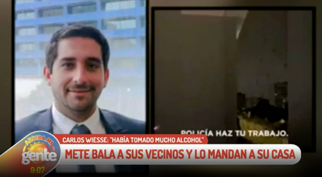 Carlos Wiesse tras disparar contra departamento de su vecino: “Estoy arrepentido, estaba totalmente alcoholizado”