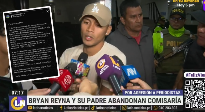 Bryan Reyna envía comunicado tras agresión de su padre a periodistas