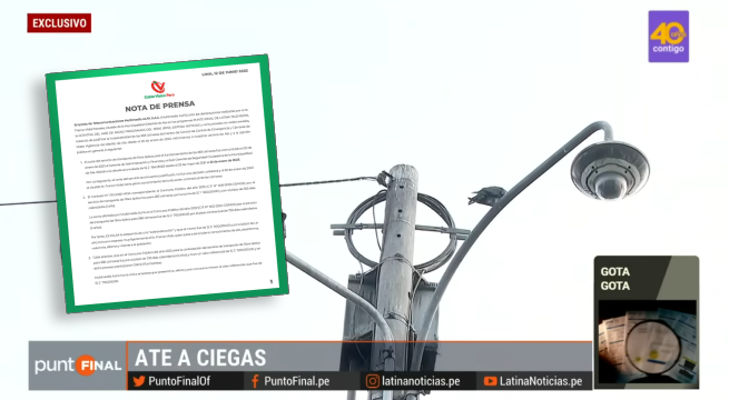Ate: empresa responde a municipalidad y afirma que cortó servicio de cámaras por deudas