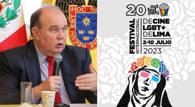 Rafael López Aliaga rechaza afiche de Santa Rosa con los colores LGBT+