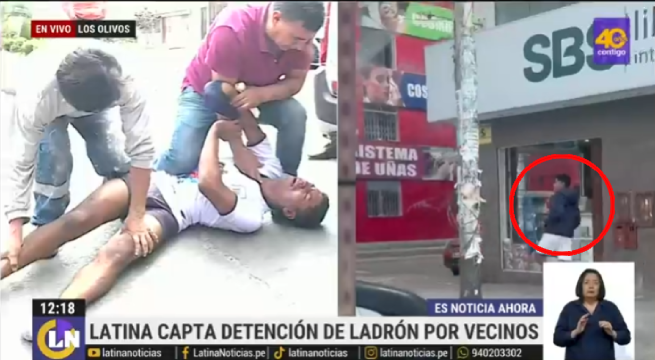 Los Olivos: ladrón cogotea a estudiante, pero vecinos lo atrapan y le propinan paliza