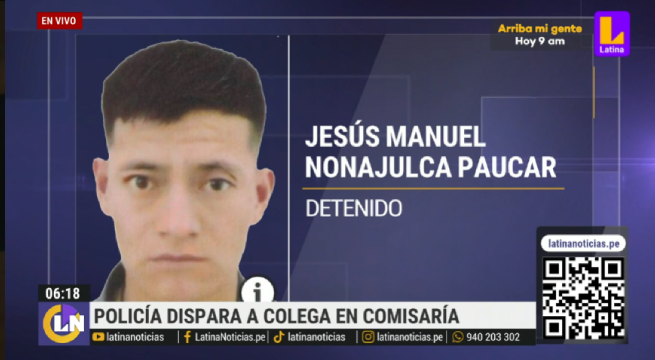 Fallece policía que quedó grave tras recibir disparo de su colega dentro de comisaría 