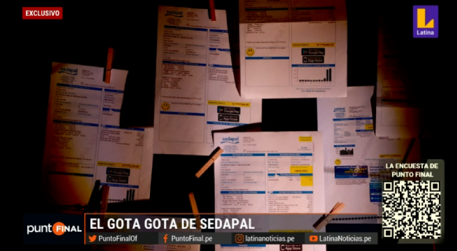 Sedapal anuncia el correcto proceso de facturación tras denuncia de Punto Final 