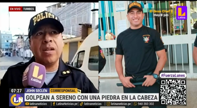 Tumbes: sujeto golpea salvajemente a sereno con un ladrillo en la cabeza