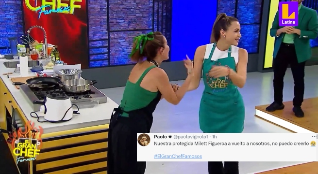 El regreso más esperado: Redes sociales reaccionan al regreso de Milett Figueroa a El Gran Chef Famosos