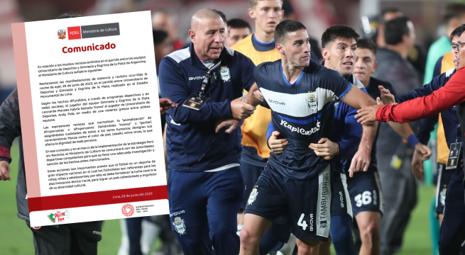 Ministerio de Cultura rechaza presunta expresión racista de futbolista de Gimnasia y Esgrima