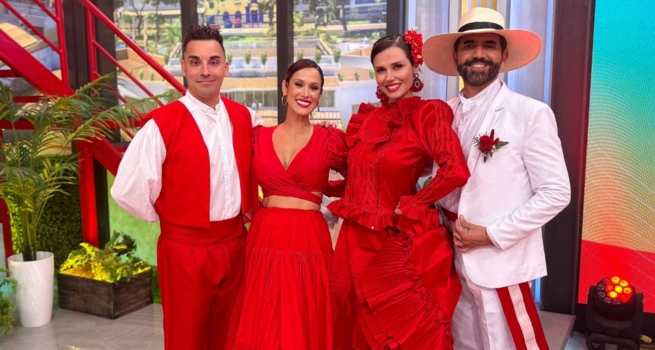 Conductores de “Arriba Mi Gente” se visten de rojo y blanco
