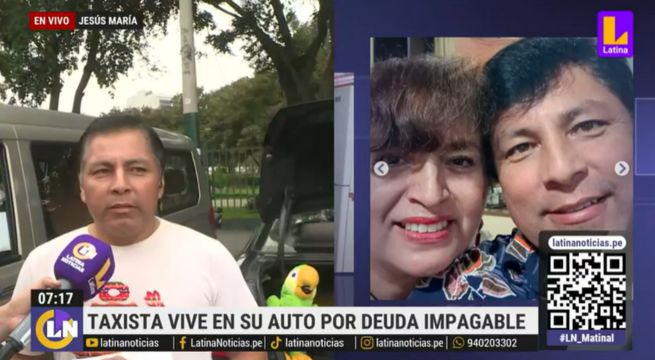 Taxista vive en auto para pagar deudas que dejó el tratamiento de cáncer de su difunta esposa  