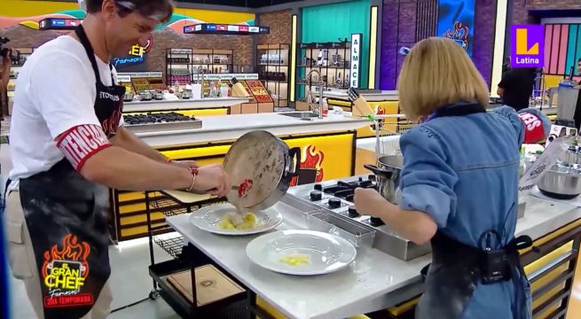 El Gran Chef Famosos: Belén Estévez no quiso dejar solo a Pavón con ñoquis fallados y lo ayudó con emplatado
